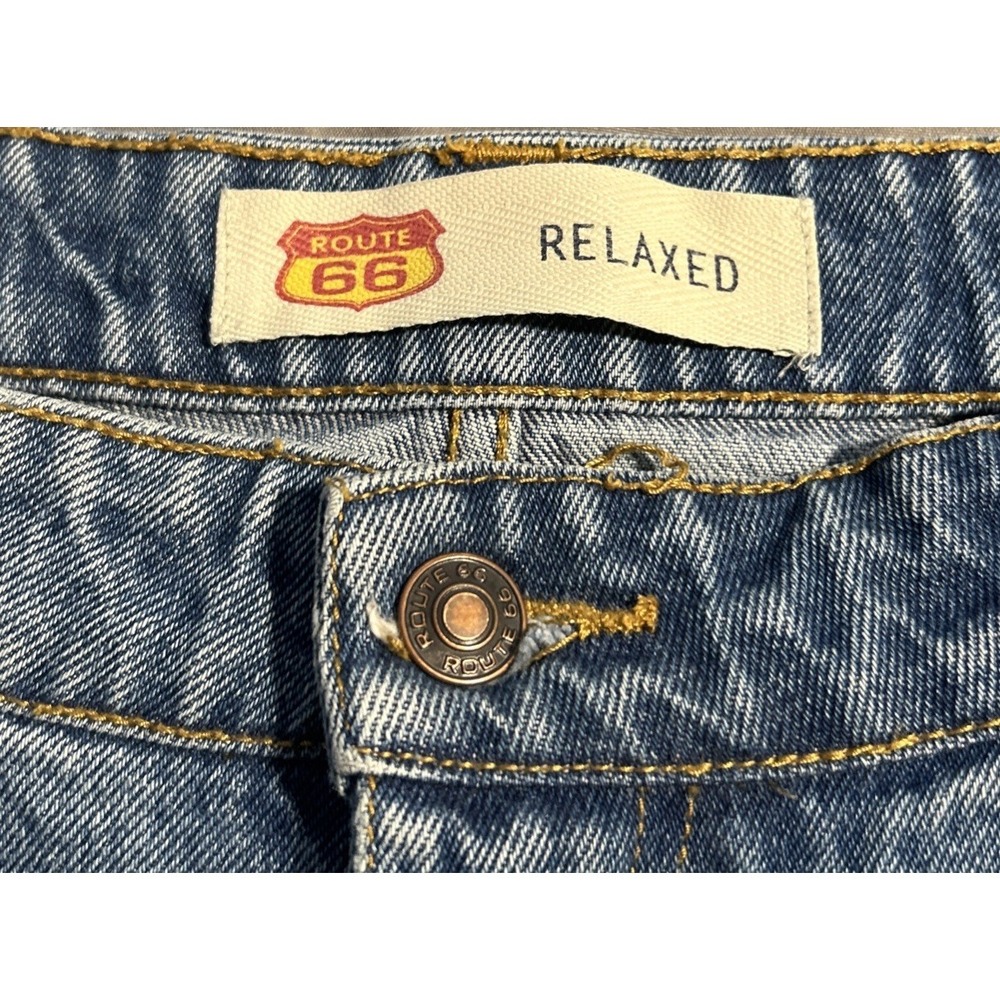 Route 66 Jeans Women 18S Blue Relaxed High Rise Straight Leg 100% Cotton Denim - Picture 3 of 9